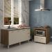 Balcão Cozinha Armário Gabinete de Pia 160 cm Estela e Balcão para Fogão Cooktop 4 Bocas Evelyn Savana Off White 