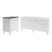 Balcão Cozinha Gabinete Para Pia 138 cm Carine e Balcão Fran Para Cooktop 5 Bocas Branco 