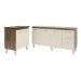 Balcão Cozinha Gabinete Para Pia 138 cm Carine e Balcão Fran Para Cooktop 5 Bocas Savana Off White 