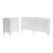 Balcão Cozinha Gabinete Para Pia 138 cm Carine e Balcão Jane Para Microondas ou Forno Elétrico Branco 