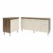 Balcão Cozinha Gabinete Para Pia 138 cm Carine e Balcão Jane Para Microondas ou Forno Elétrico Savana Off White 