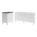 Balcão Cozinha Gabinete Para Pia 138 cm Carine e Balcão Para Cooktop 4 Bocas Fran Branco 