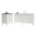 Balcão Cozinha Gabinete Para Pia 138 cm Carine e Balcão Para Cooktop 4 Bocas Fran Branco 