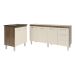 Balcão Cozinha Gabinete Para Pia 138 cm Carine e Balcão Para Cooktop 4 Bocas Fran Savana Off White 