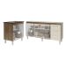 Balcão Cozinha Gabinete Para Pia 138 cm Carine e Balcão Para Cooktop 4 Bocas Fran Savana Off White 