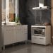 Balcão Cozinha Gabinete de Pia 140 cm Camila e Balcão Evelyn Para Fogão Cooktop 4 Bocas e Forno Elétrico Branco 