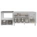 Balcão Cozinha Gabinete de Pia 140 cm Camila e Balcão Evelyn Para Fogão Cooktop 4 Bocas e Forno Elétrico Branco 