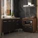 Balcão Cozinha Gabinete de Pia 140 cm Camila e Balcão Evelyn Para Fogão Cooktop 4 Bocas e Forno Elétrico Savana Preto 