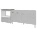 Balcão Cozinha Gabinete de Pia 140 cm Camila e Balcão Evelyn Para Fogão Cooktop 5 Bocas e Forno Elétrico Branco 