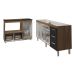 Balcão Cozinha Gabinete de Pia 160 cm Estela e Balcão Para Fogão Cooktop 5 Bocas e Forno Elétrico Alana Savana Preto 