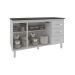 Balcão Gabinete Armário Cozinha Carine Branco com Tampo Tampão 140 cm Mobília Decor Preto 