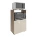 Balcão Multiuso Armário Cozinha para Forno Elétrico e Microondas Organizador com 2 portas Tayla Savana Off White 