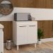 Balcão Multiuso Armário Para Cozinha Microondas Forno Jane Mobília Decor Branco 