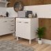 Balcão Multiuso Armário Para Cozinha Microondas Forno Jane Mobília Decor Branco 