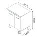 Balcão Multiuso Armário Para Cozinha Microondas Forno Jane Mobília Decor Branco 