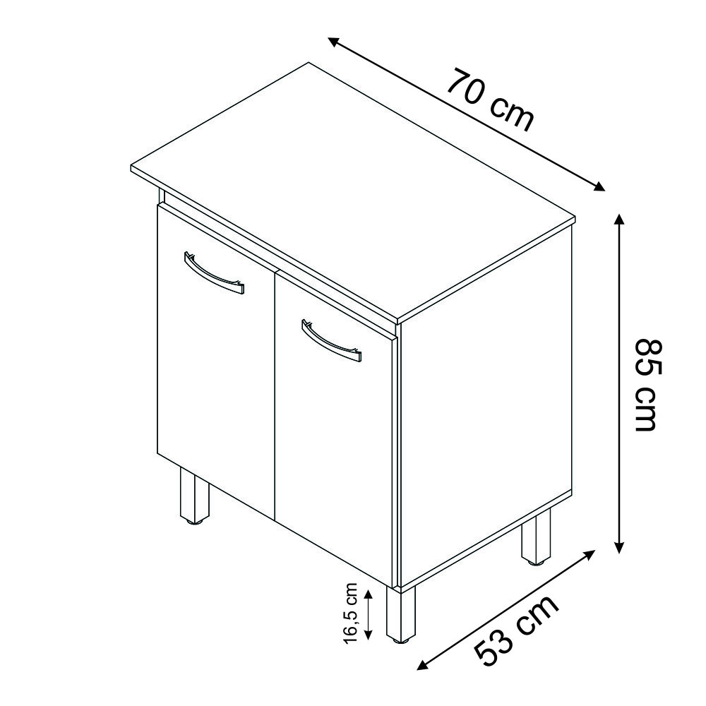 Balcão Multiuso Armário Para Cozinha Microondas Forno Jane Mobília Decor Branco 