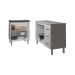 Balcão Para Cooktop 4 Bocas Fran Branco e Armário Bruna 118 cm Cozinha Gabinete Branco com Tampo Tampão Branco 