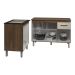 Balcão Para Cooktop 4 Bocas Fran e Armário Aline 118 cm Cozinha Gabinete Savana Off White com Tampo Tampão 