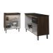 Balcão Para Cooktop 4 Bocas Fran e Armário Aline 118 cm Cozinha Gabinete Savana Preto com Tampo Tampão Preto 