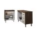 Balcão Para Cooktop 4 Bocas Fran e Armário Bruna 118 cm Cozinha Gabinete Savana Off White com Tampo Tampão Savana 