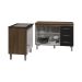 Balcão Para Cooktop 4 Bocas Fran e Armário Bruna 118 cm Cozinha Gabinete Savana Preto com Tampo Tampão Savana 