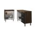 Balcão Para Cooktop 4 Bocas Fran e Armário Bruna 118 cm Cozinha Gabinete Savana Preto com Tampo Tampão Savana 