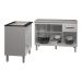 Balcão Para Cooktop 5 Bocas Fran Branco e Armário Aline 118 cm Cozinha Gabinete Branco com Tampo Tampão Branco 