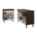 Balcão Para Cooktop 5 Bocas Fran e Armário Aline 118 cm Cozinha Gabinete Savana Preto com Tampo Tampão Savana 