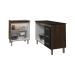 Balcão Para Cooktop 5 Bocas Fran e Armário Bruna 118 cm Cozinha Gabinete Savana Preto com Tampo Tampão Preto 