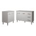 Balcão Para Microondas ou Forno Branco e Armário Bruna 118 cm Cozinha Gabinete Branco com Tampo Tampão Branco 