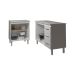 Balcão Para Microondas ou Forno Branco e Armário Bruna 118 cm Cozinha Gabinete Branco com Tampo Tampão Branco 