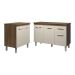 Balcão Para Microondas ou Forno e Armário Aline 118 cm Cozinha Gabinete Savana Off White com Tampo Tampão Savana 