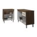 Balcão Para Microondas ou Forno e Armário Aline 118 cm Cozinha Gabinete Savana Off White com Tampo Tampão Savana 