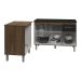 Balcão Para Microondas ou Forno e Armário Aline 118 cm Cozinha Gabinete Savana Preto com Tampo Tampão Preto 