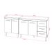 Balcão Para Microondas ou Forno e Armário Bruna 118 cm Cozinha Gabinete Savana Off White com Tampo Tampão Savana 