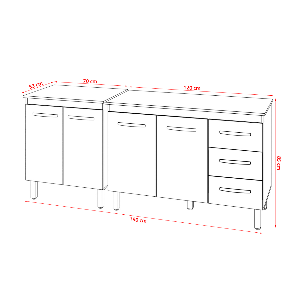 Balcão Para Microondas ou Forno e Armário Bruna 118 cm Cozinha Gabinete Savana Off White com Tampo Tampão Savana 