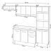 Cozinha 4 Peças Paneleiro Torre Quente Armário Suspenso Aéreo 118 cm Aéreo de Geladeira Balcão Aline 3 Portas Savana Off White 