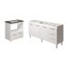 Cozinha Balcão Armário Gabinete de Pia 150 cm Deise e Balcão Evelyn para Fogão Cooktop 4 Bocas Branco 