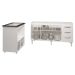 Cozinha Balcão Armário Gabinete de Pia 150 cm Deise e Balcão Evelyn para Fogão Cooktop 5 Bocas Branco 