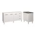 Cozinha Balcão Armário Gabinete de Pia 150 cm Deise e Balcão Fran para Fogão Cooktop 4 Bocas Branco 