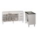 Cozinha Balcão Armário Gabinete de Pia 150 cm Deise e Balcão Fran para Fogão Cooktop 4 Bocas Branco 