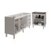 Cozinha Balcão Armário Gabinete de Pia 150 cm Deise e Balcão Fran para Fogão Cooktop 4 Bocas Branco 