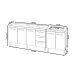 Cozinha Balcão Armário Gabinete de Pia 150 cm Deise e Balcão Fran para Fogão Cooktop 4 Bocas Savana Off White 