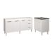 Cozinha Balcão Armário Gabinete de Pia 150 cm Deise e Balcão Fran para Fogão Cooktop 5 Bocas Branco 