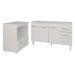 Gabinete Armário Carine 138 cm com Tampo Tampão e Balcão Amanda para Forno e Microondas Branco 