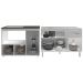 Gabinete Cozinha Armário Balcão de Pia 120 cm Aline e Balcão para Fogão Cooktop 4 Bocas e Forno Alana Branco 