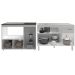 Gabinete Cozinha Armário Balcão de Pia 120 cm Aline e Balcão para Fogão Cooktop 5 Bocas e Forno Alana Branco 