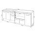 Gabinete Cozinha Armário Balcão de Pia 120 cm Aline e Balcão para Microondas e Forno Elétrico Lilian Savana Off White 