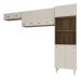 Kit 3 Peças Cozinha Compacta Luna Paneleiro Torre Quente Armário Suspenso Aéreo 118cm Aéreo Geladeira Savana Off White 