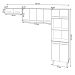 Kit 3 Peças Cozinha Compacta Luna Paneleiro Torre Quente Armário Suspenso Aéreo 118cm Aéreo Geladeira Savana Off White 